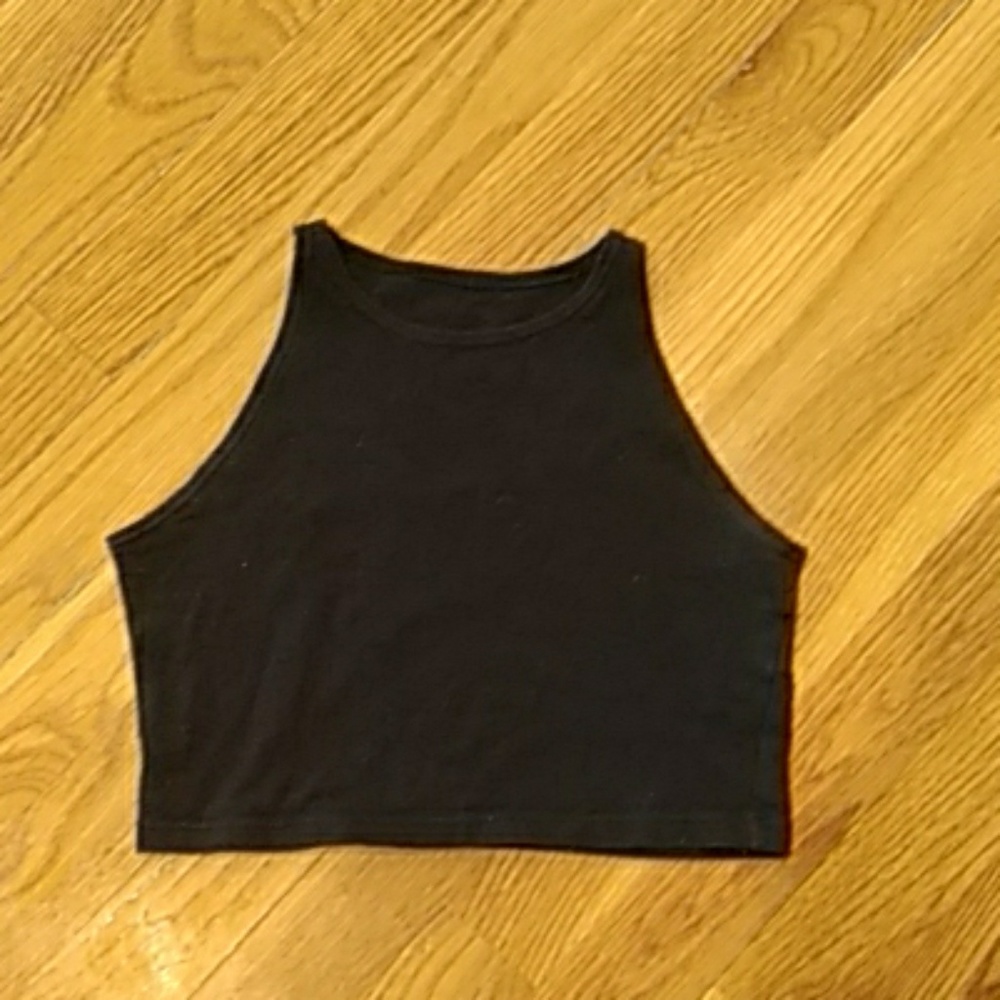 Balera cotton high neck crop top MC (10/12) black